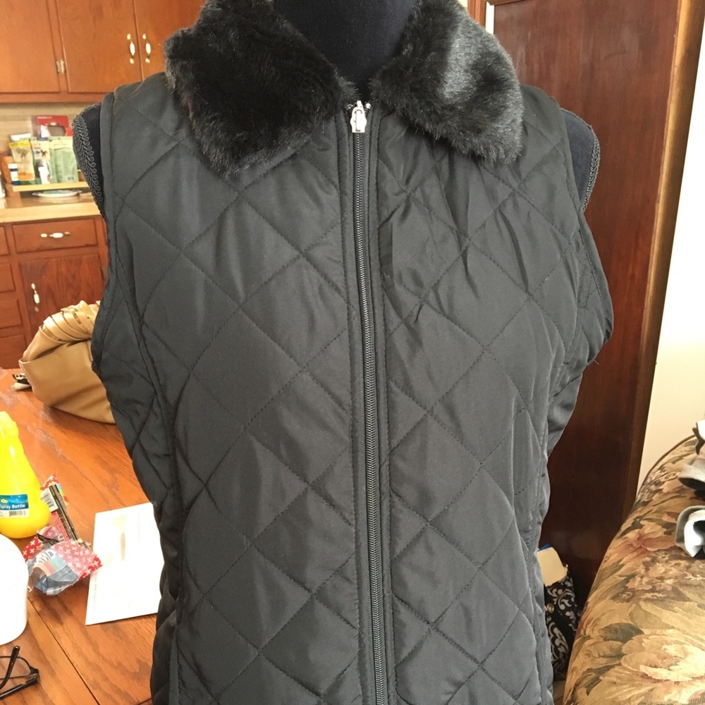 Laura Scott Zip-Up “Quilted” Vest